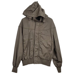 Vintage Fog Cutter of San Francisco Hooded Bomber Jacket Brown Men's Large Retro